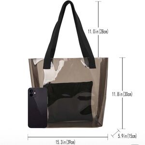 Clear/black tone beach bag- Great condition